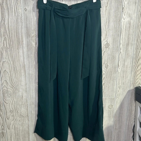 Zara Pants - Women Zara Trousers Dark Green Belt Size Large